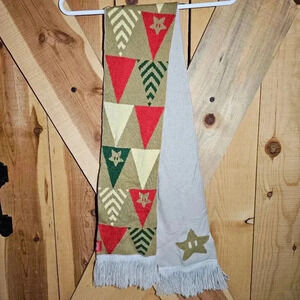 Rare Nintendo‎ Mario Bros. Christmas Scarf, Unisex, Beige & Red hard to find